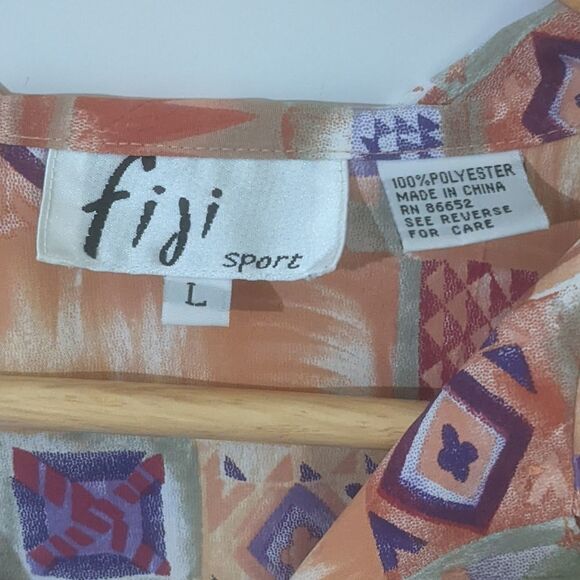 5/$20 Vintage Fiji Sport Button Down Top Size Large - Picture 3 of 4